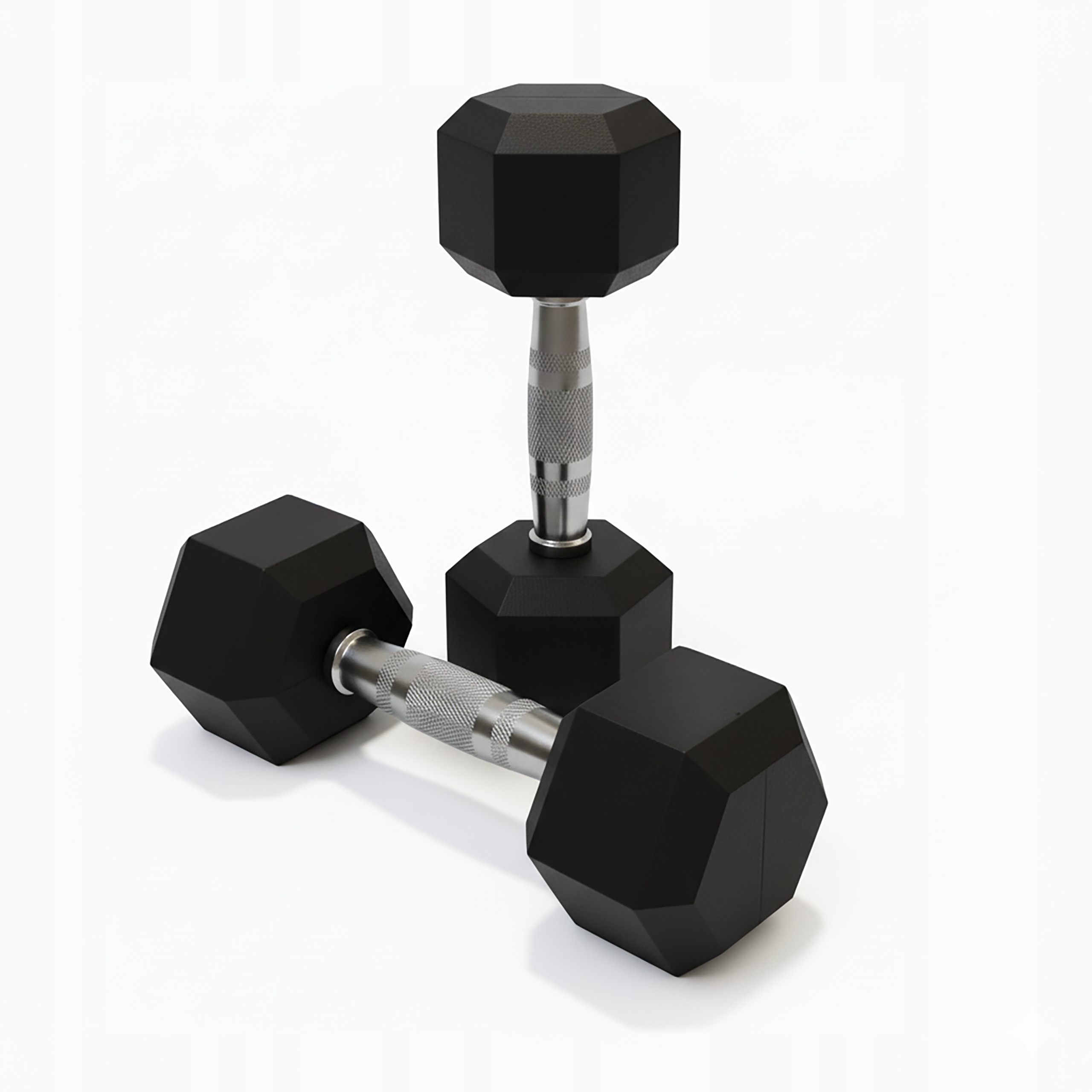 Hantla hantle hex żeliwny do ćwiczeń gumowany żeliwo 2x6kg powlekane