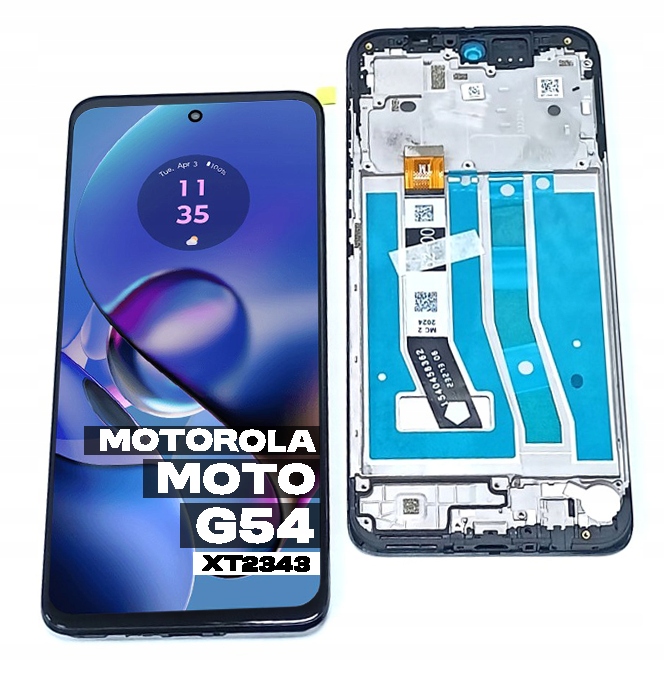 Originální displej Dotyková obrazovka pro Motorola Moto G54 XT2343 Rámeček černý