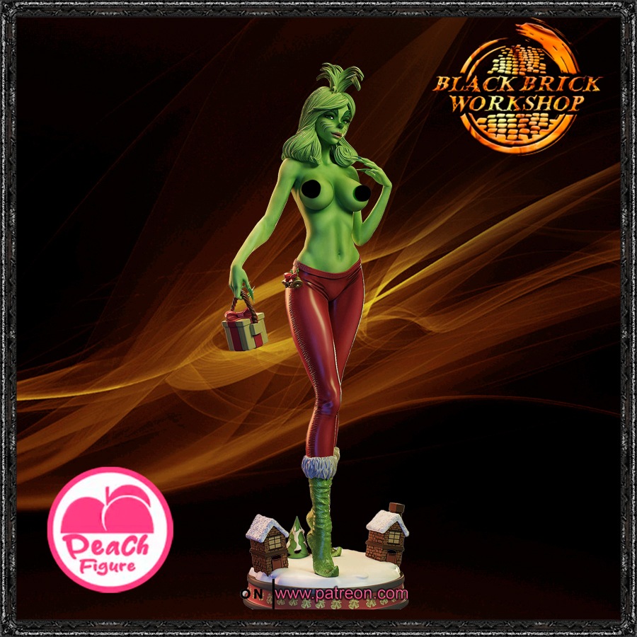 Grinch Neupravená soška broskev Měřítko 1/12 (150mm) (nsfw) 3D tisk
