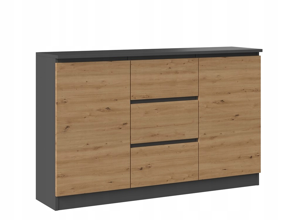 Komoda Malwa 2D3S Antracyt Dąb Artisan