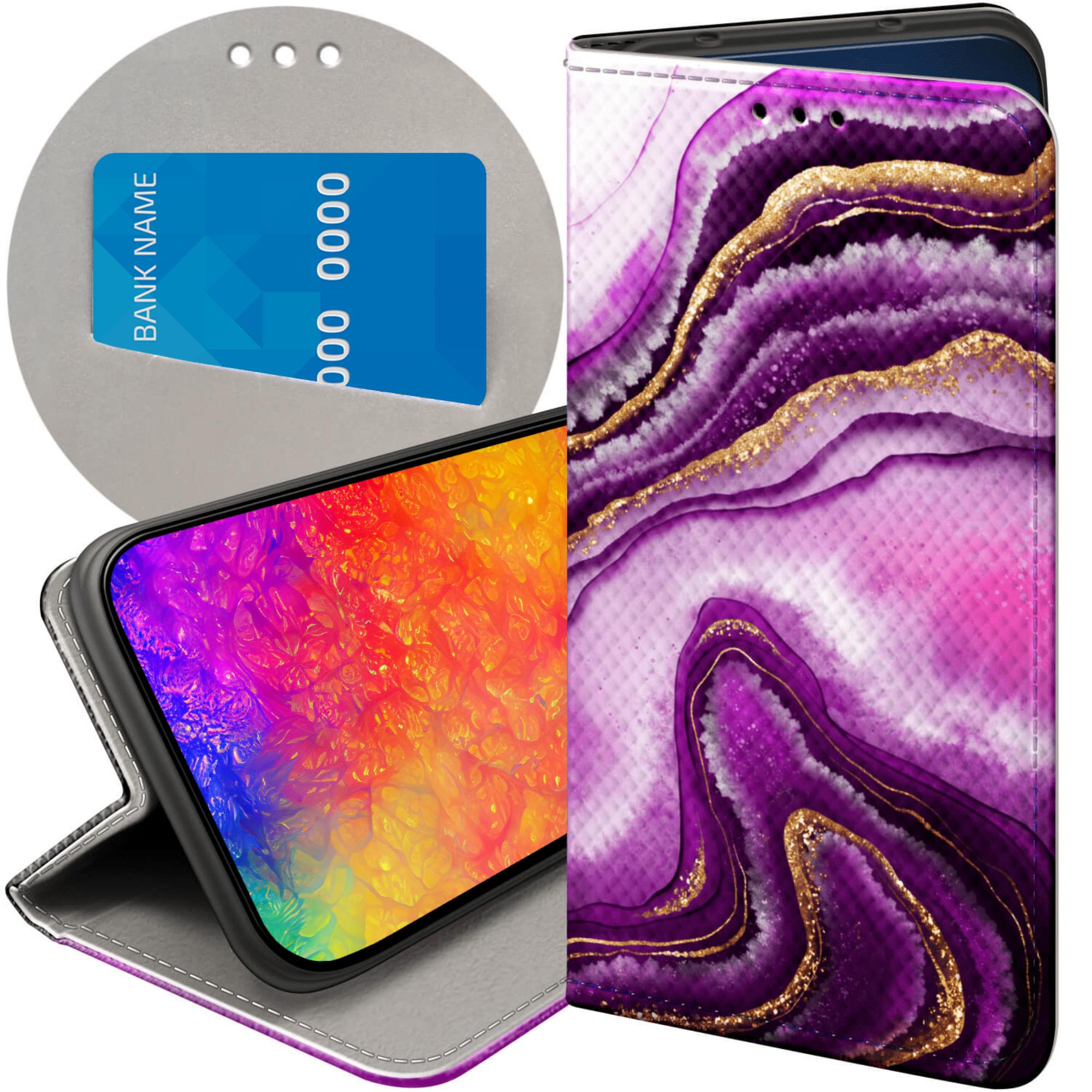 Etui Z Klapką Do Xiaomi 15T 5G Różowy Marmur Purpura Róż Marmur Case