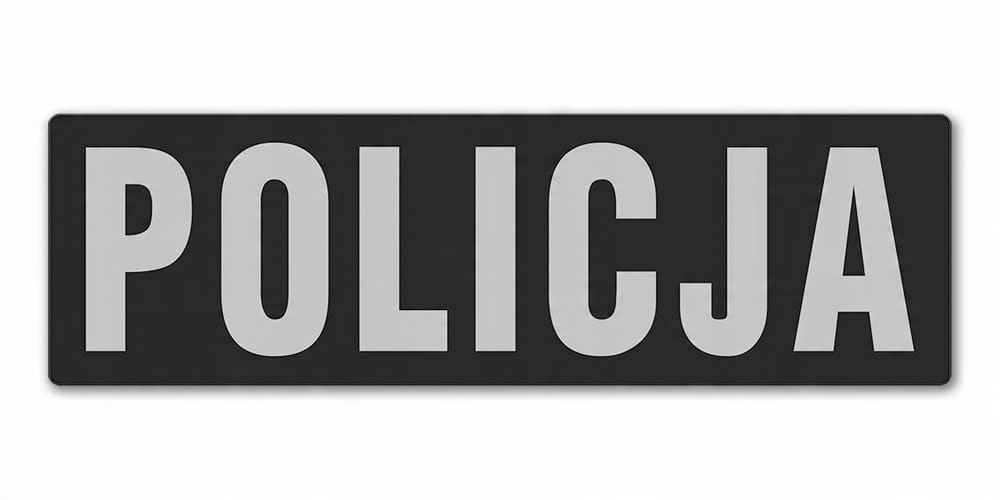 

Emblemat Policja odblaskowy na rzepie 31 x 10 cm