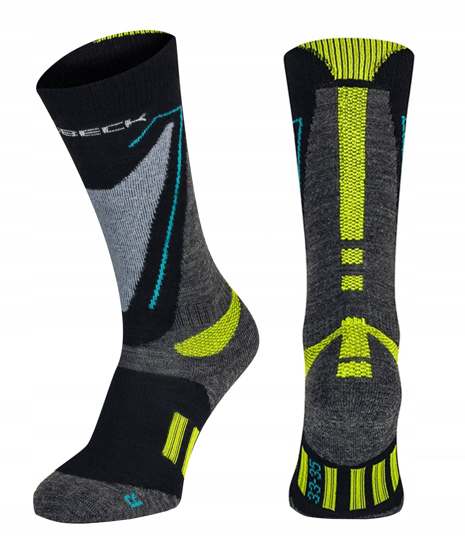 Brubeck Skarpety Jr Snow Force szary/zie XS/33-35