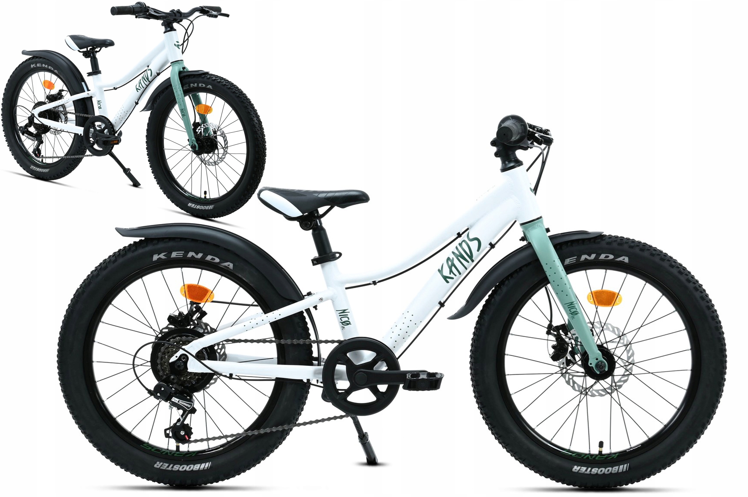 Rower dziecięcy 20" Kands Nico St 2XT biały zielony R26