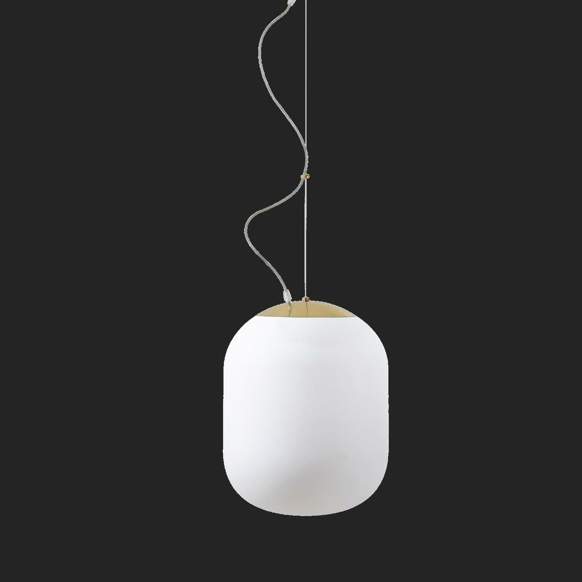 Osmont 62848 Tania L1 Hp závesné sklenené svietidlo mosadz leštená biela IP4