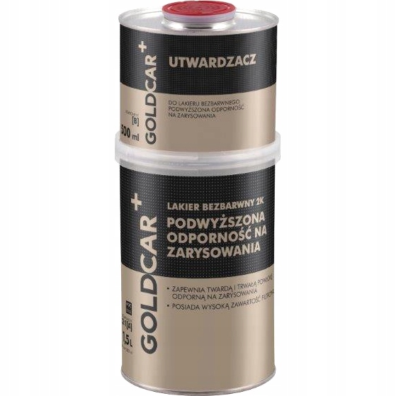 Lakier bezbarwny SR GOLDCAR+ 1L odporny + UTW