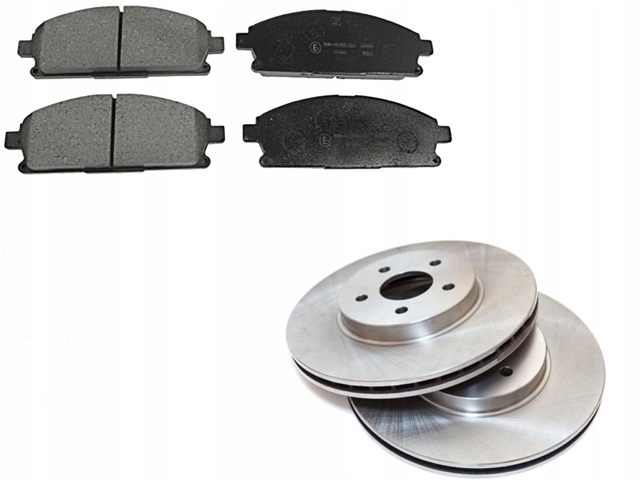 Тормозные диски + колодки тормозное перед Nissan X-ТРЕК И T30 2001-2007