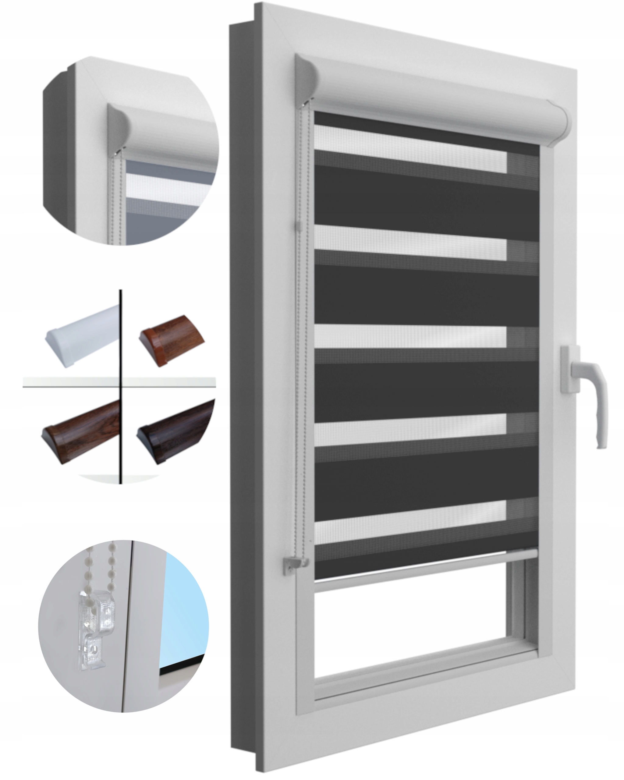 Roleta DZIEŃ NOC w KASECIE WYMIAR 56cmx150cm LUX