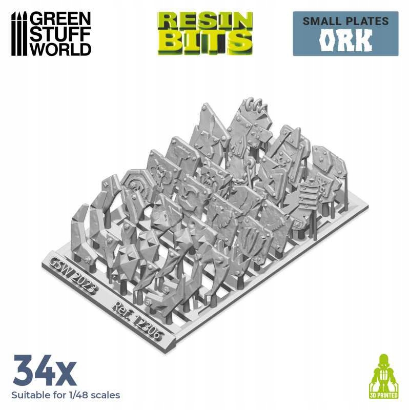3D Printed Set - Small Ork plates 34szt. System Warhammer 40000