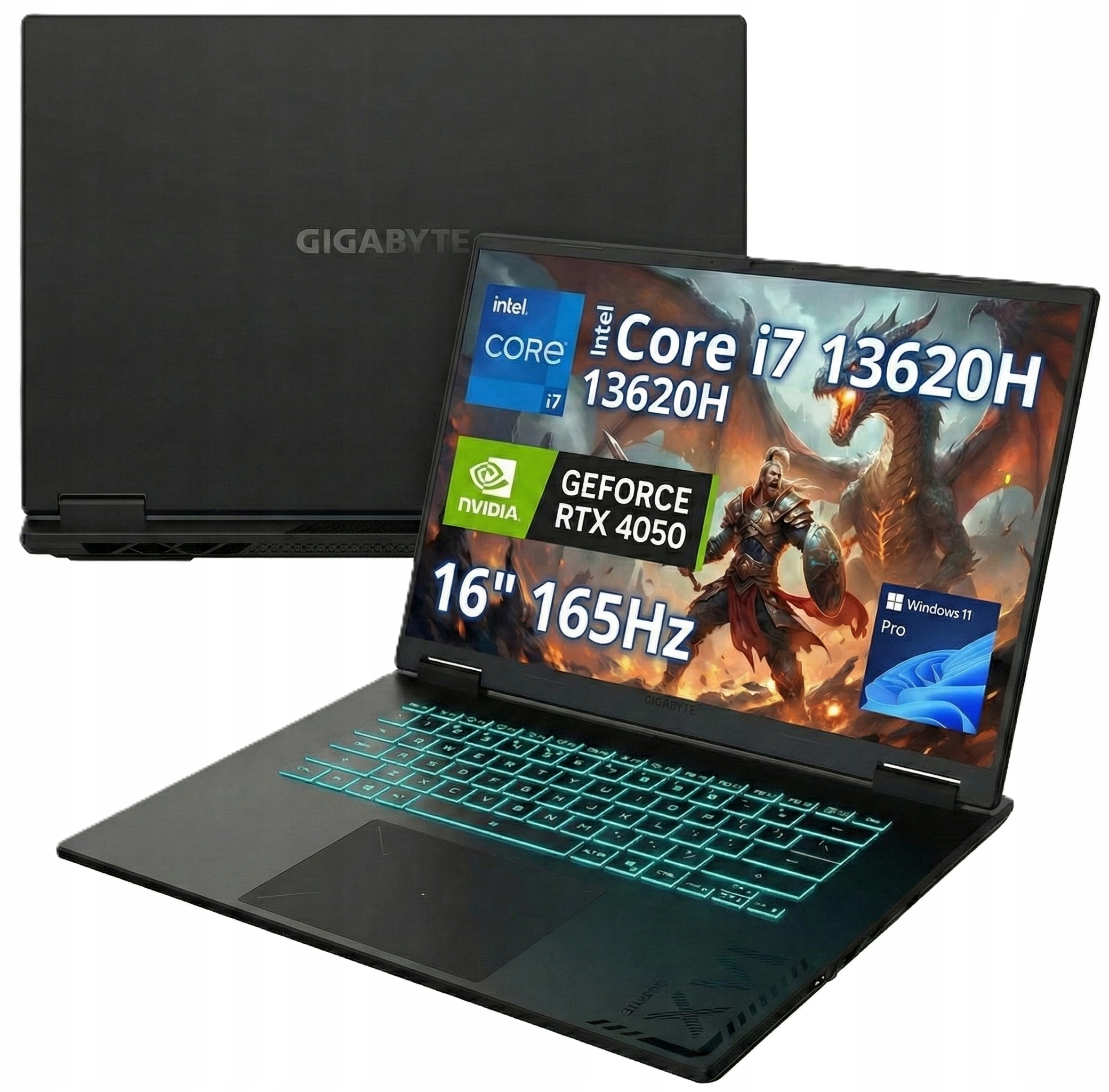 Herní Gigabyte A16 i7-13620H 16/512GB RTX4050 16" Fhd 165Hz Matná W11P