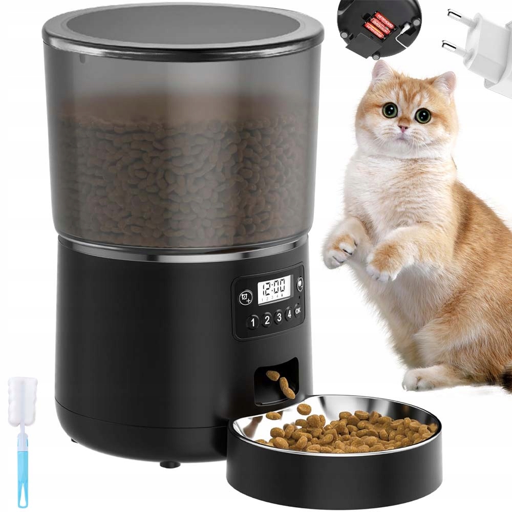 Levně Automatický Dávkovač Krmiva Pro Psa Kočku 4000 ML, Velká Kapacita