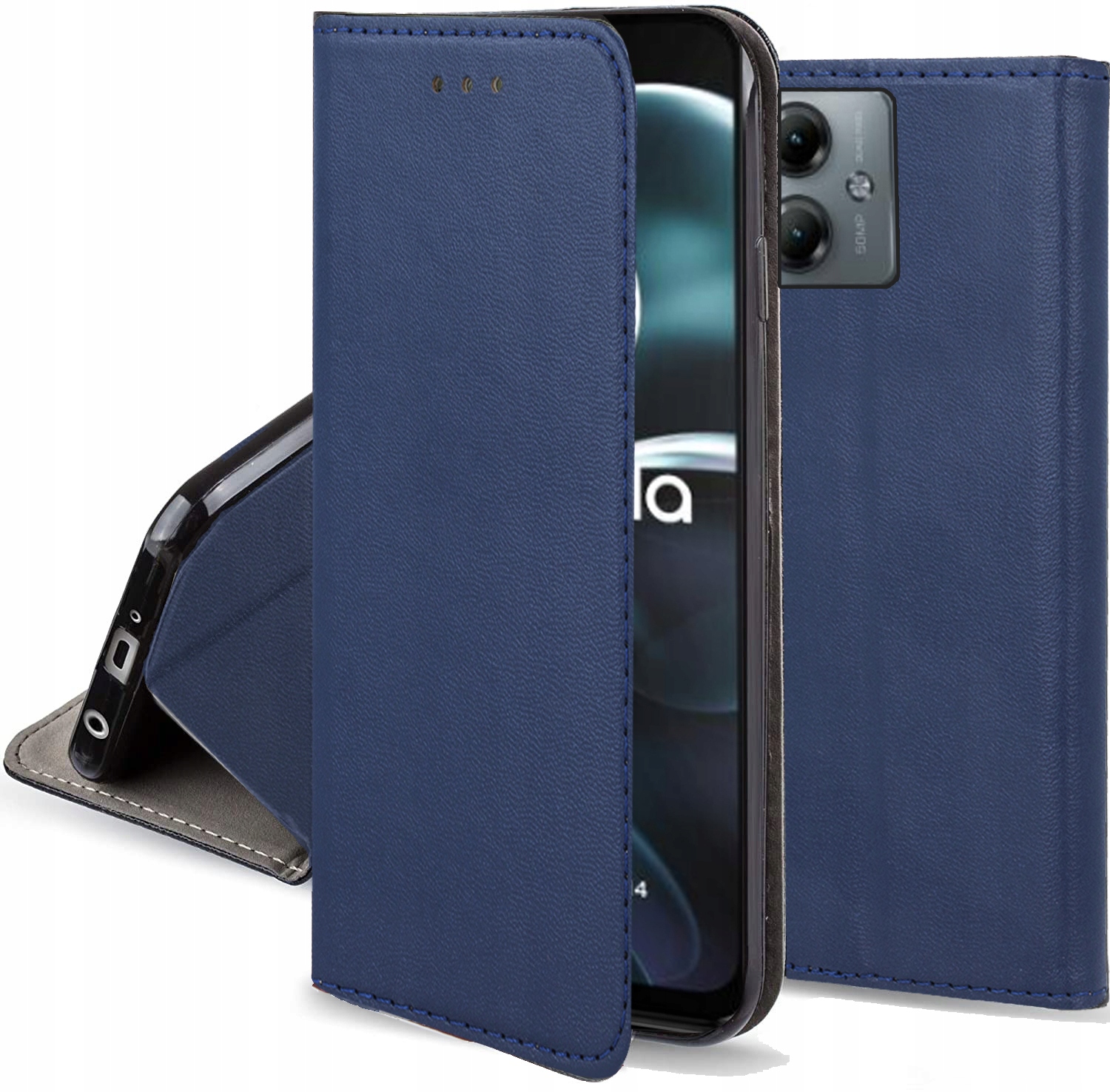 ETUI MAGNETIC SMART +SZKŁO do MOTOROLA MOTO G14