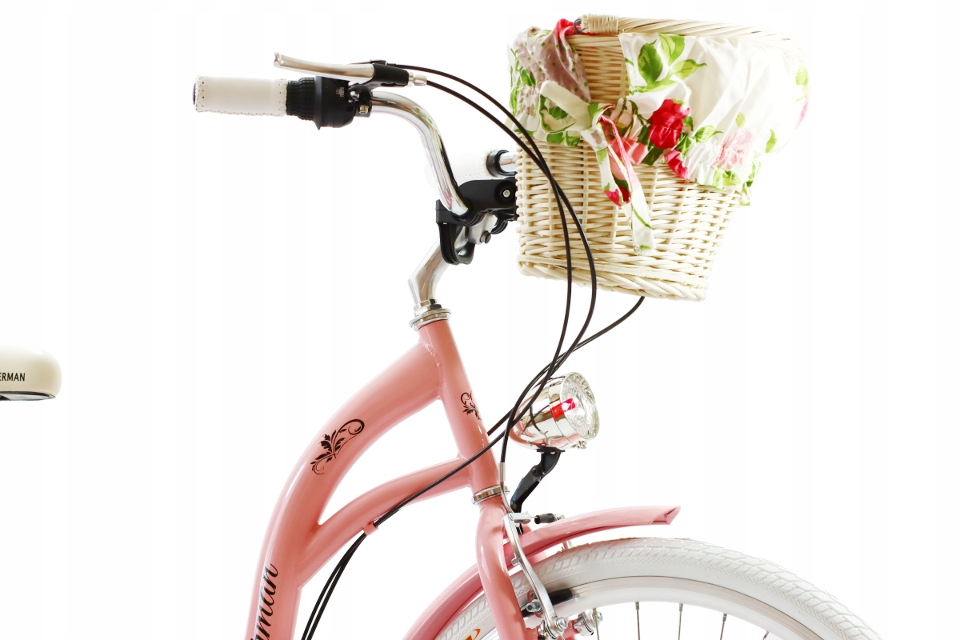 PIĘKNY DAMSKI RÓŻOWY ROWER 28 " CALI KOŁA MIEJSKI SHIMANO 7 BIEGÓW GLAMOUR Kolor brązowy