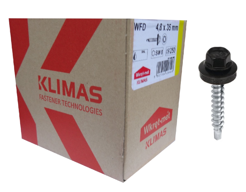 

Wkręty farmerskie Farmery 4,8x35 Ral 9005