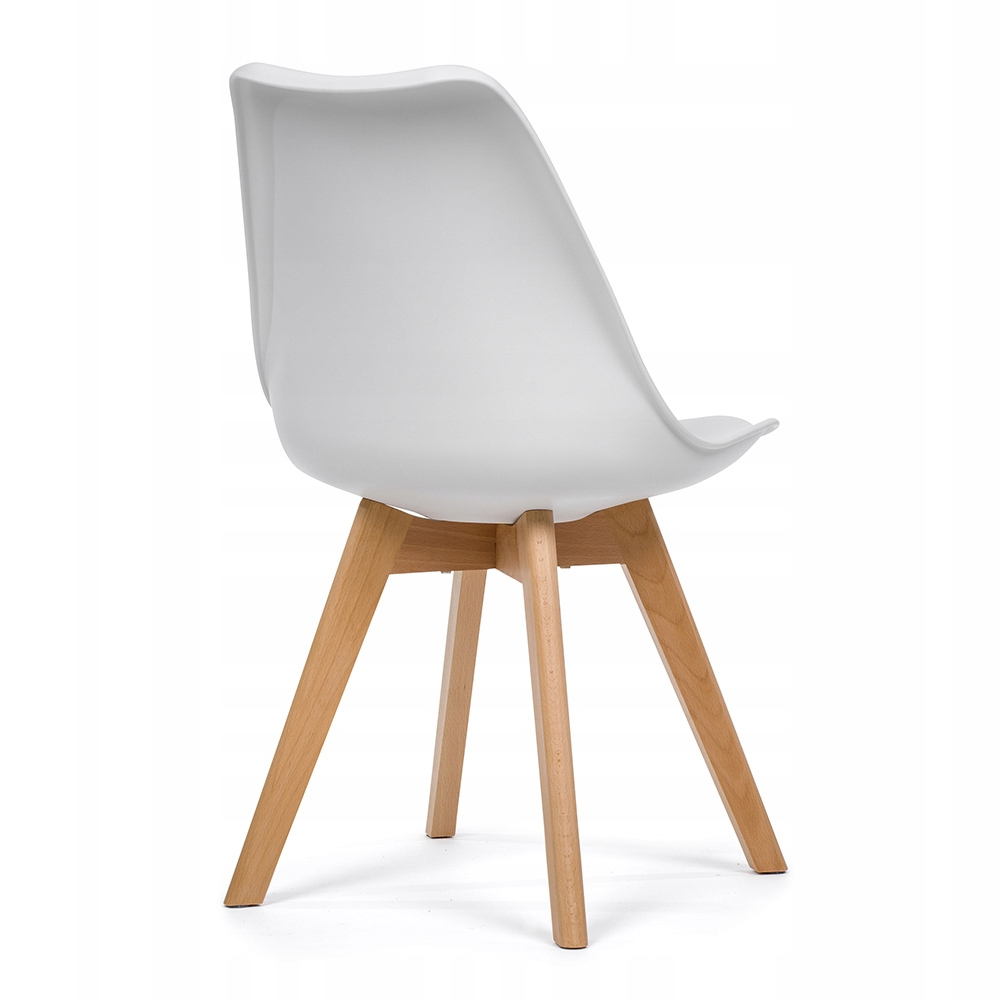 KRZESŁO SKANDYNAWSKIE Z PODUSZKĄ DSW DUBLIN BIAŁY Głębokość mebla 54 cm