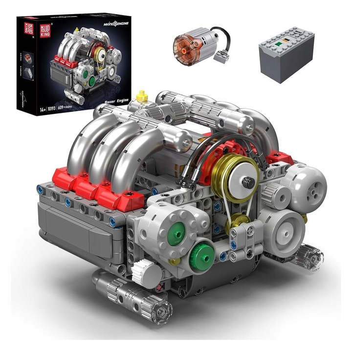 MOULD KING 10193 Silnik Porshe Boxer FLAT-6 Engine 609 El