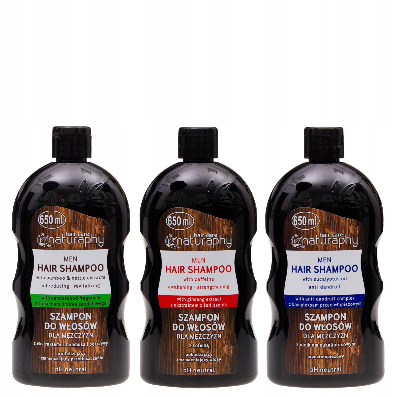 

Zestaw szamponów dla mężczyzn 3x 650ml