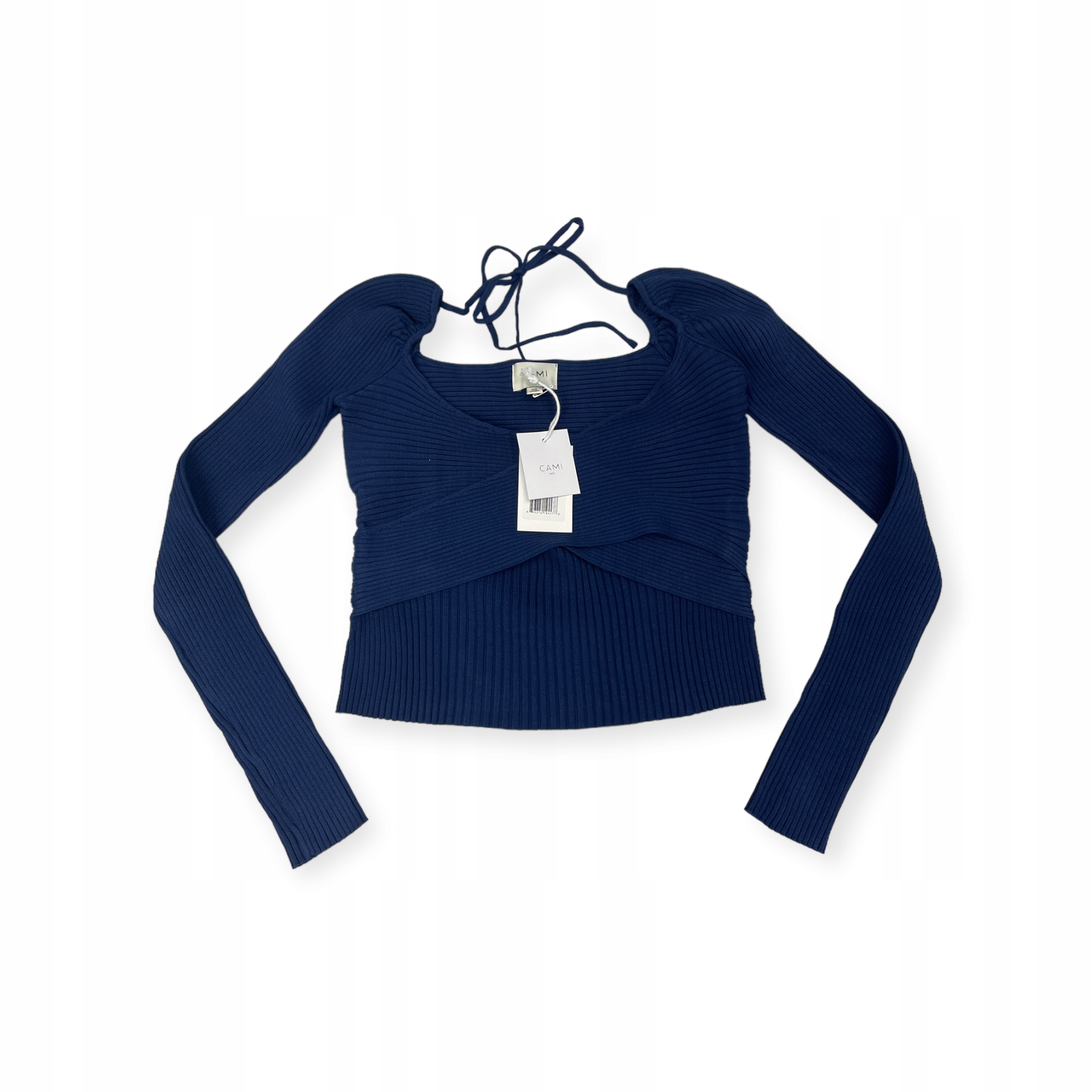 Tmavě modrá dámská mikina Top s dlouhým rukávem Cami Xs