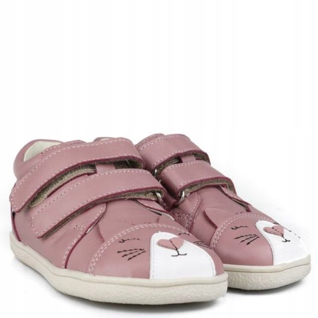 Mido barefoot 60-03 Old Rose półbuty trzewiki skórzane na rzepy 22