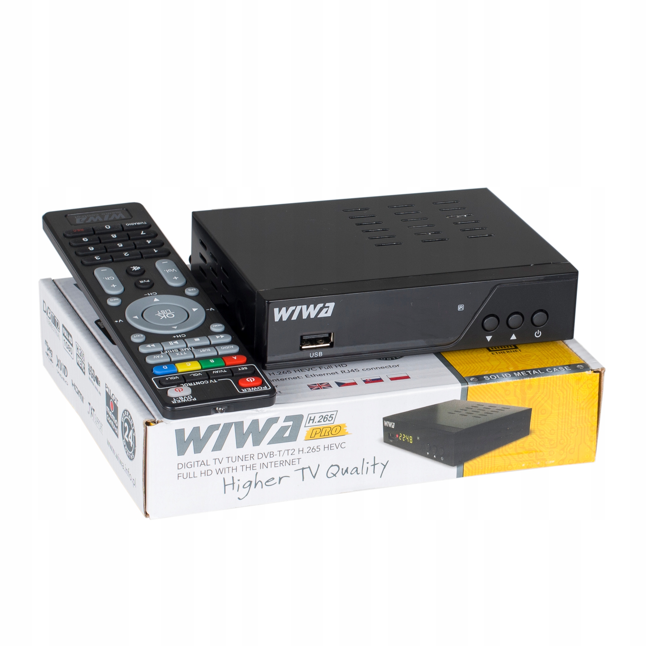 TUNER DEKODER TV NAZIEMNEJ HD DVBT-2 + ANTENA WIFI Kod producenta H.265 PRO