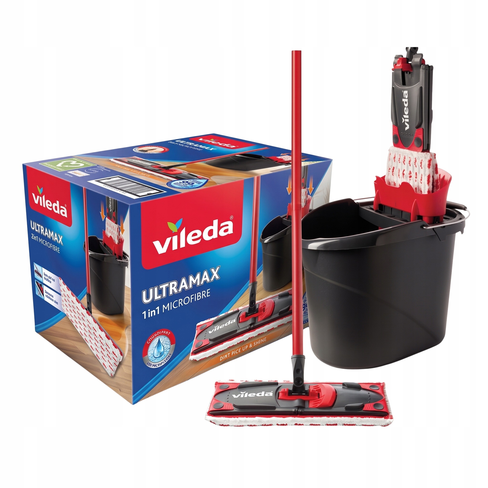 Mop Vileda Ultramax Box Sada Kbelík S Vytlačovačem Tyčová Vložka
