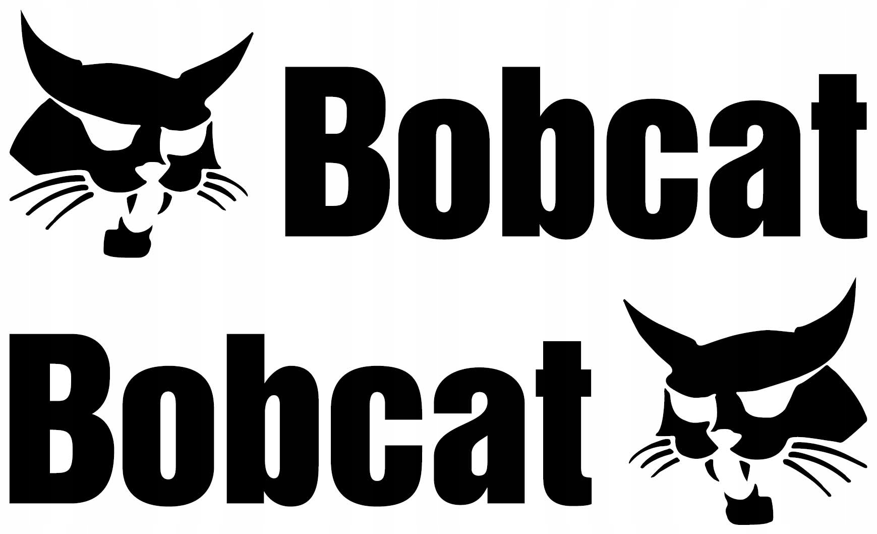 

Naklejki Bobcat na maszyny 45cm 2szt Czarne