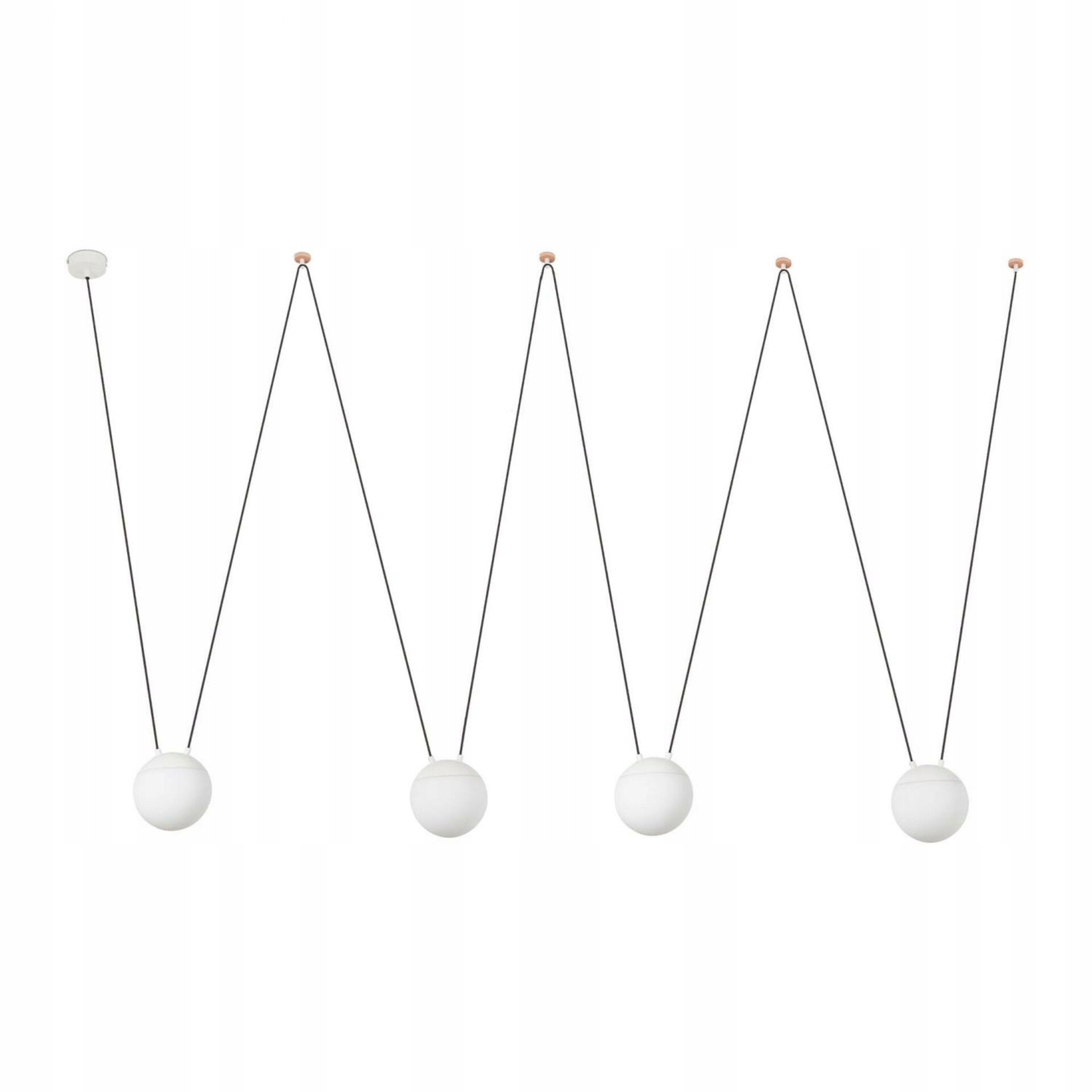 Faro Mine Pc Space závesné svietidlo, biela, 4x E27, dĺžka kábla 8 m