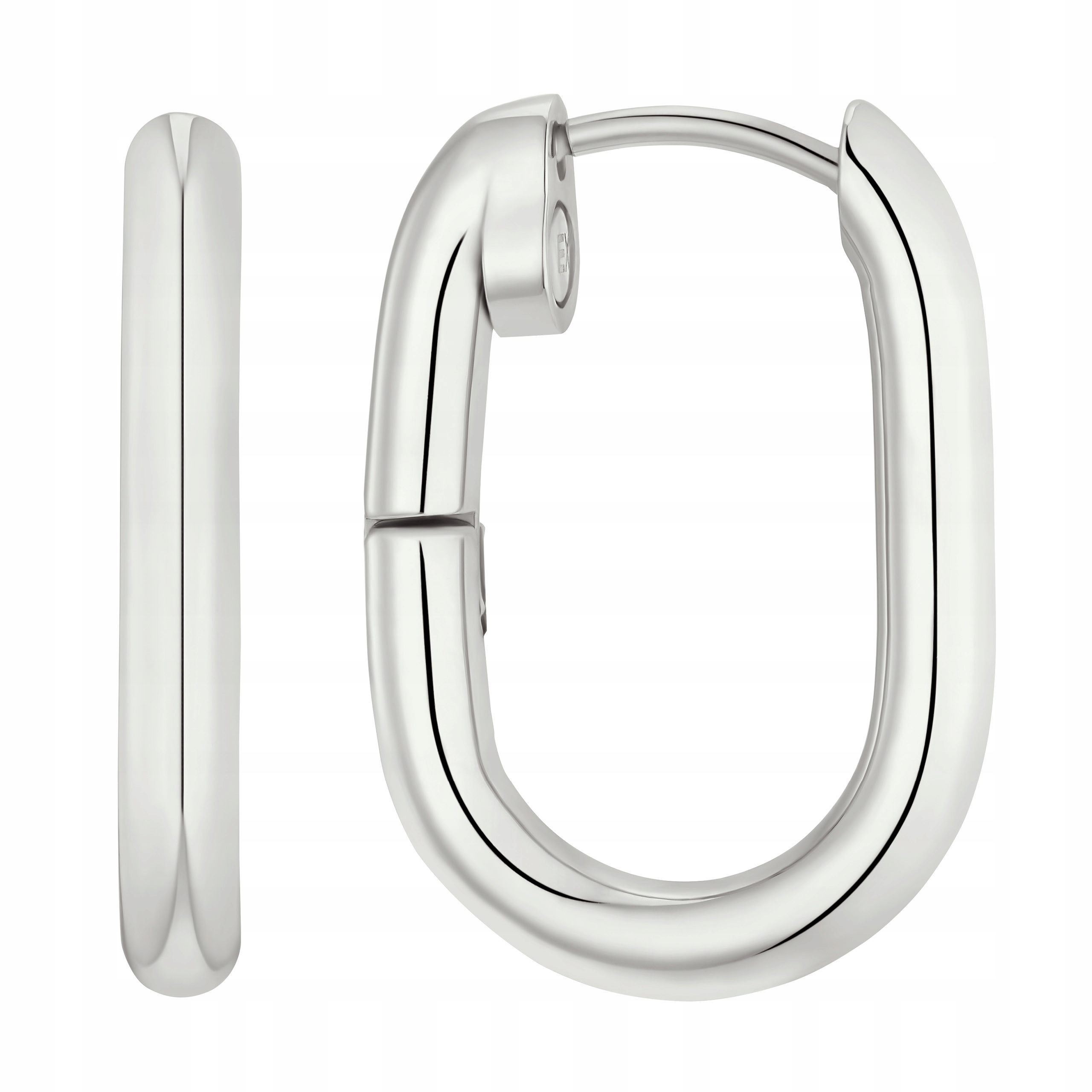 Stříbrné Náušnice Magnetické Ocel na zapínání Kreole Závěsné