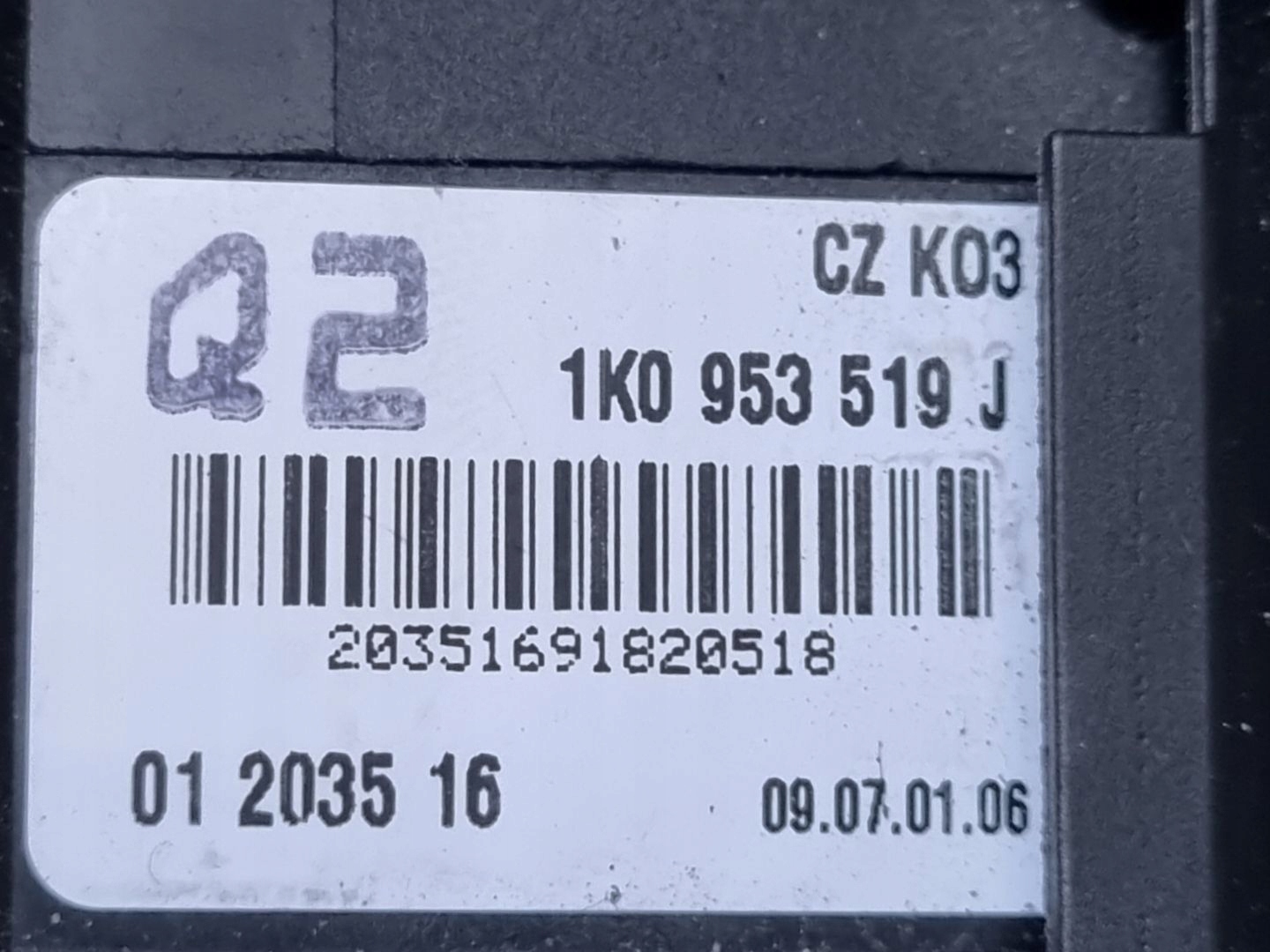DEVIO LUCI TERGICRISTALLO TERGI Volkswagen Golf 6 2009 1K0953503JK