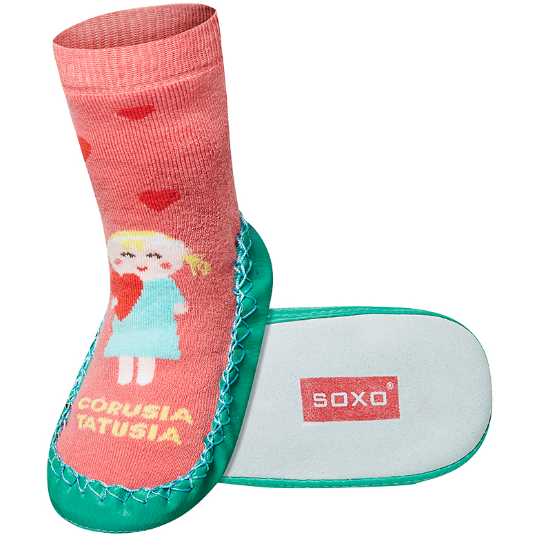 

Skarpetki Dziecięce Soxo Kapcie Kolorowe Skórzane