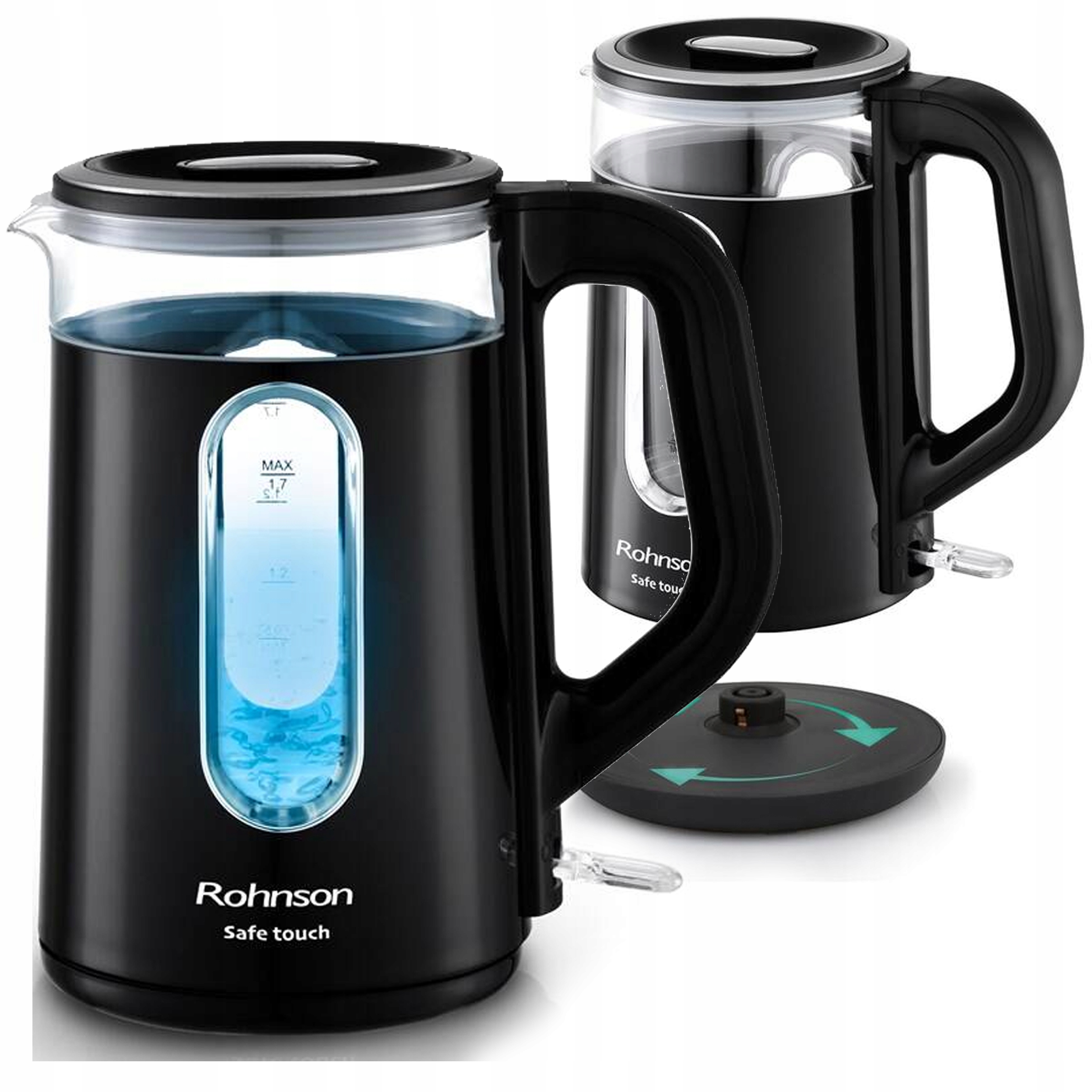 Elektrická varná konvice Rohnson R-7507 Safe Touch 2000 W 1,7 l černá