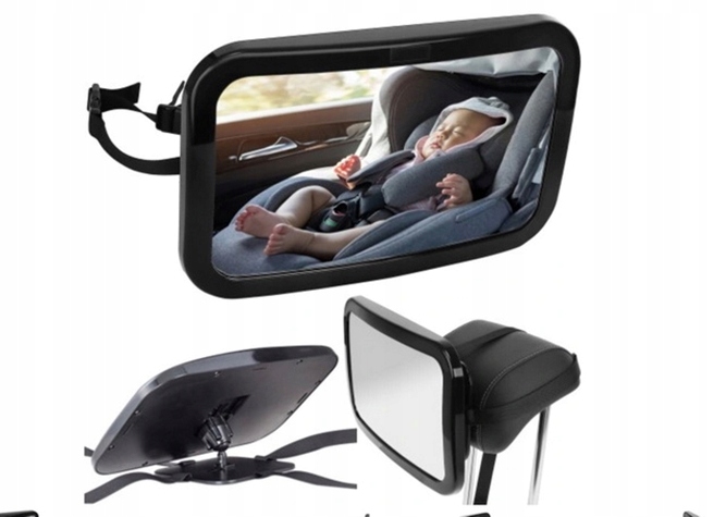 Lusterko do Obserwacji Dziecka w Podróży Aucie Samochodzie Bezpieczne 360° Stan opakowania oryginalne