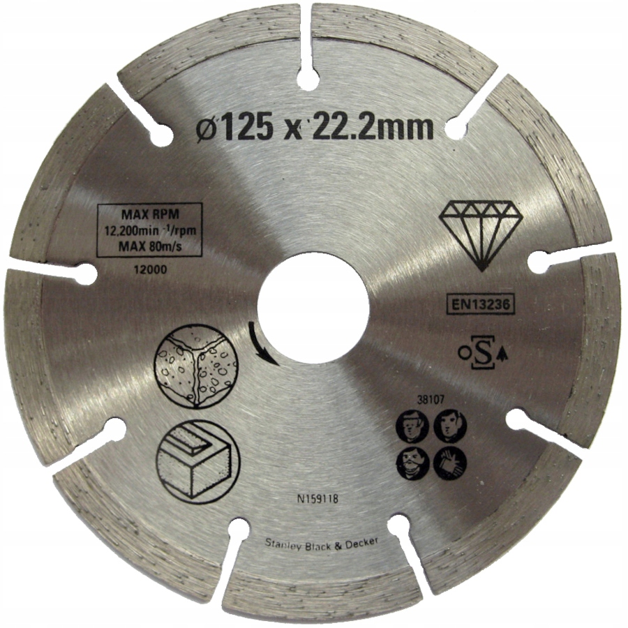 

Stanley Tarcza diamentowa do betonu cegły 125mm
