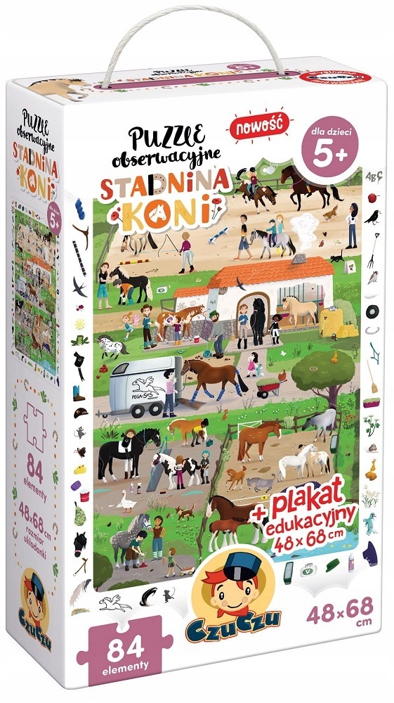 

Stadnina puzzle tekturowe obserwacyjne 84el Czuczu