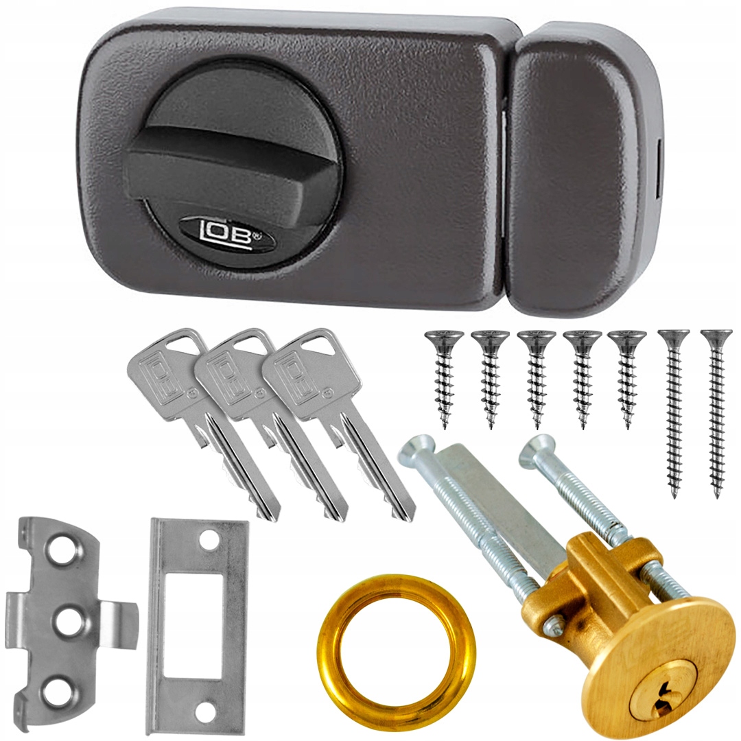 Vrchní zámek s knoflíkem 60 mm grafit Lob TB61