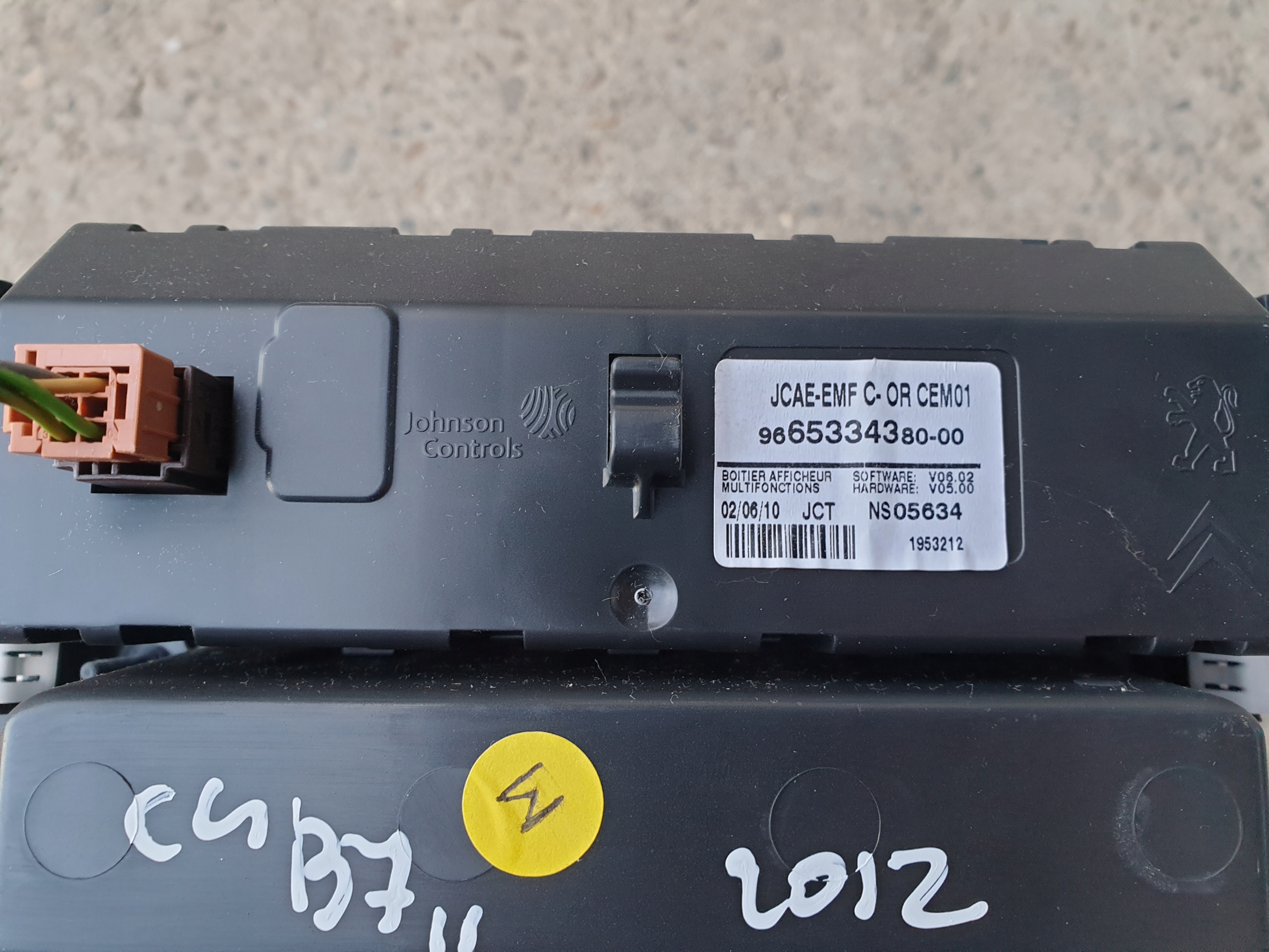 display clock CITROEN C4 B7 II 2010-16 9665334380