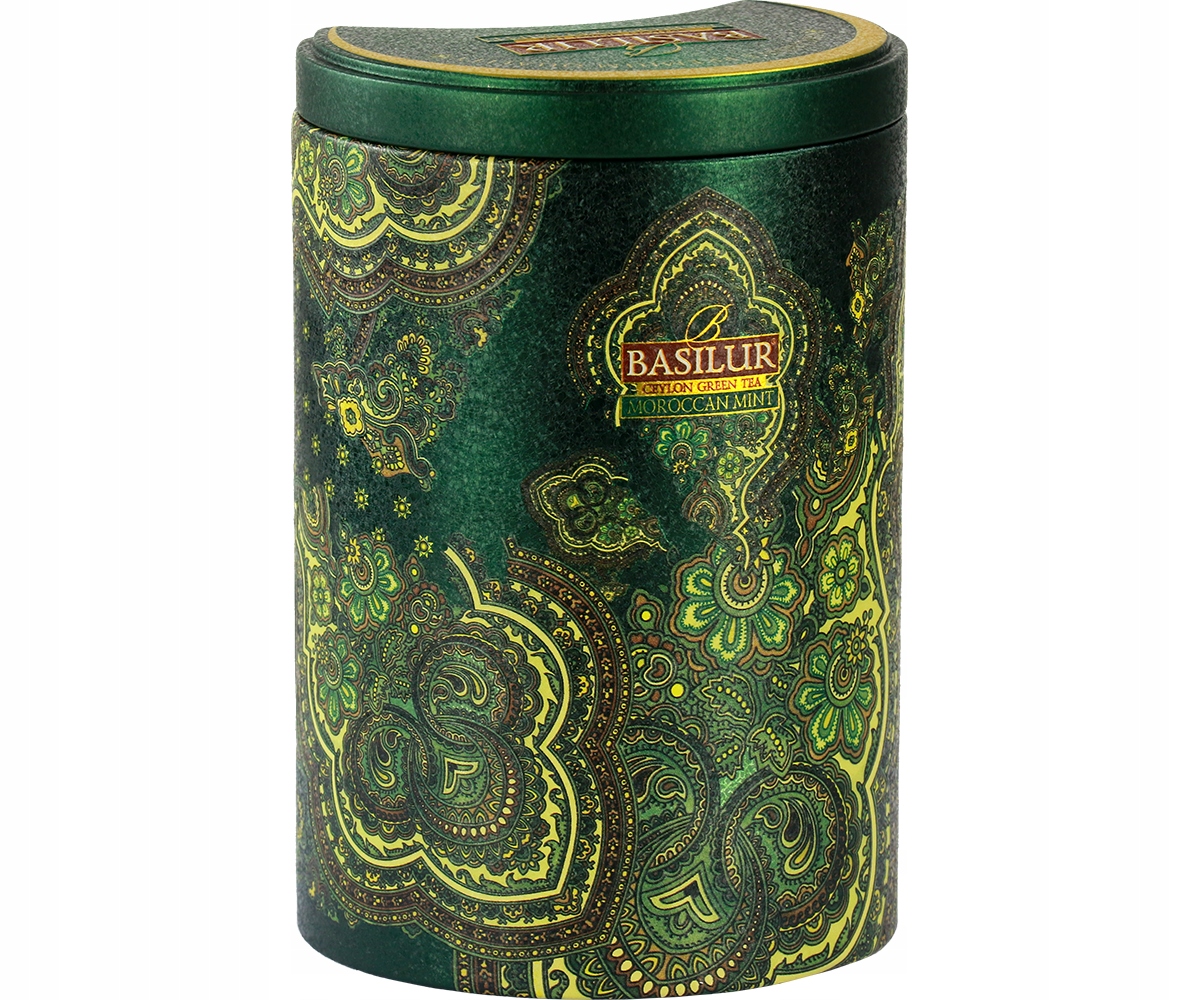 Levně Čaj Mátový zelený listový Basilur Moroccan Mint 100 g V Plechovce