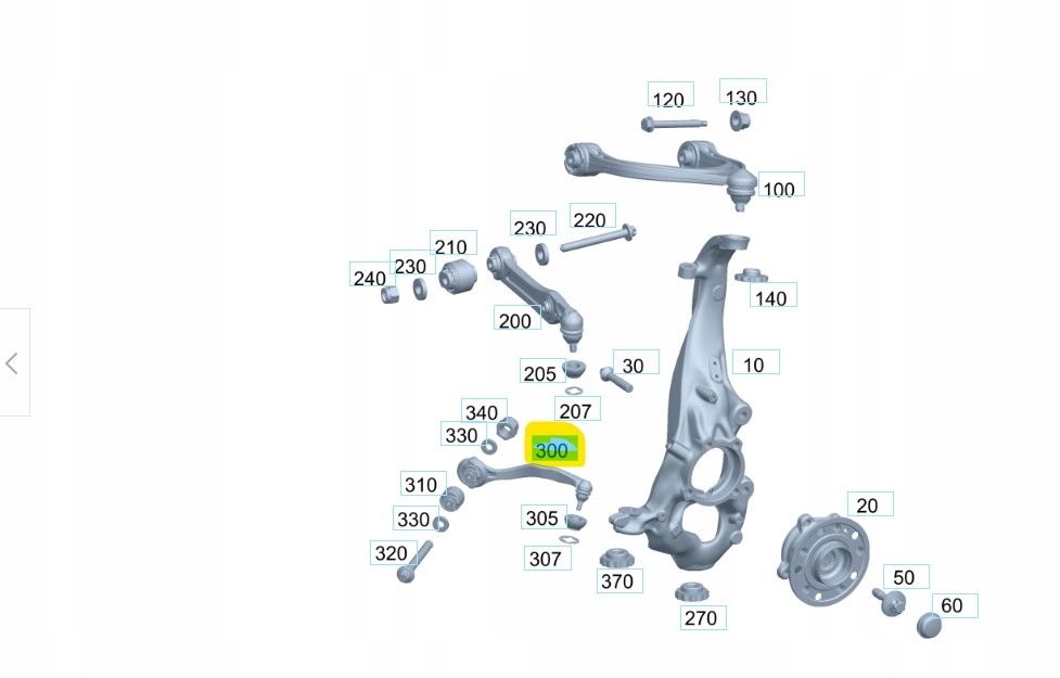 Zdjęcie produktu Wahacz Przedni Prawy Mercedes AMG W206 W214 W236 C63 E53 CLE 53