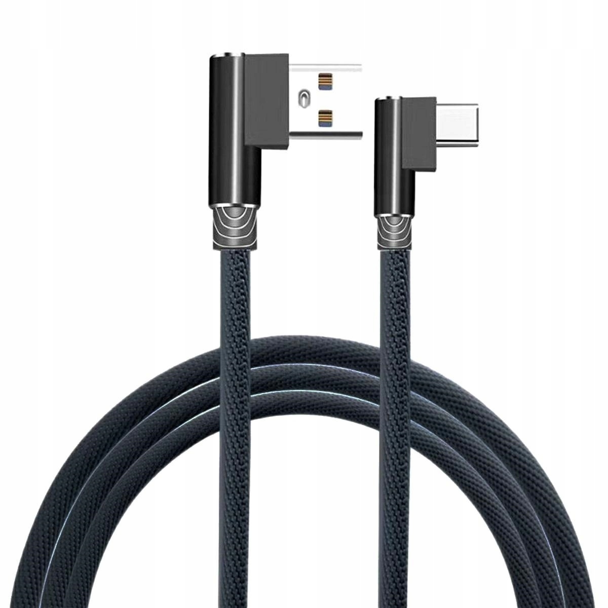 

Kątowy Kabel Przewód Usb Usb-c Typ-c Qc 2A Oplot