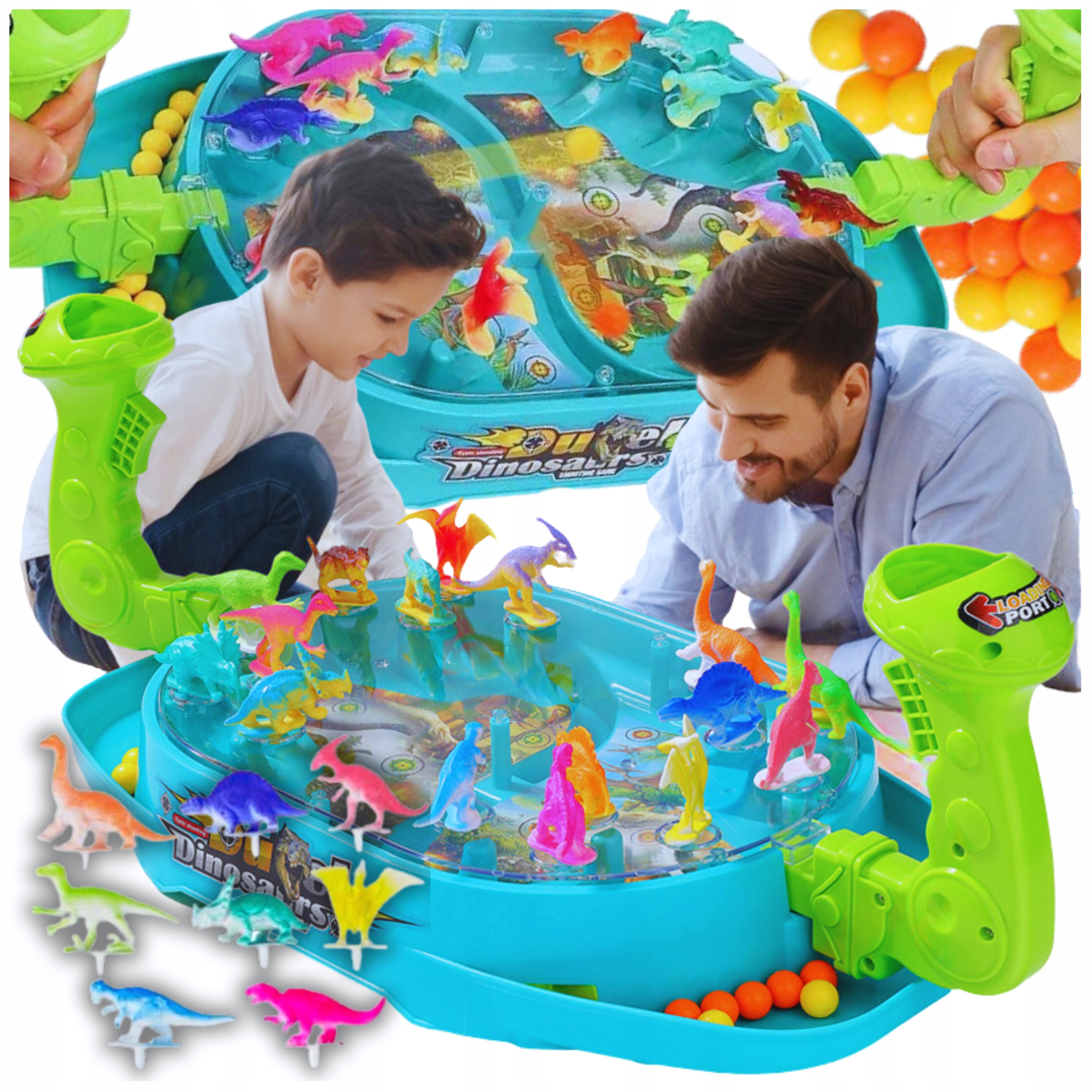 GRA ZRĘCZNOŚCIOWA INTERAKTYWNA ZABAWKA PREZENT DLA DZIECI DINOZAURY STRZELA