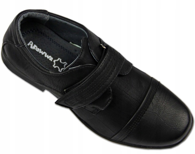 -% KOMUNIJNE Półbuty PANTOFELKI Rzepy Czarne r37 Rozmiar (new) 37