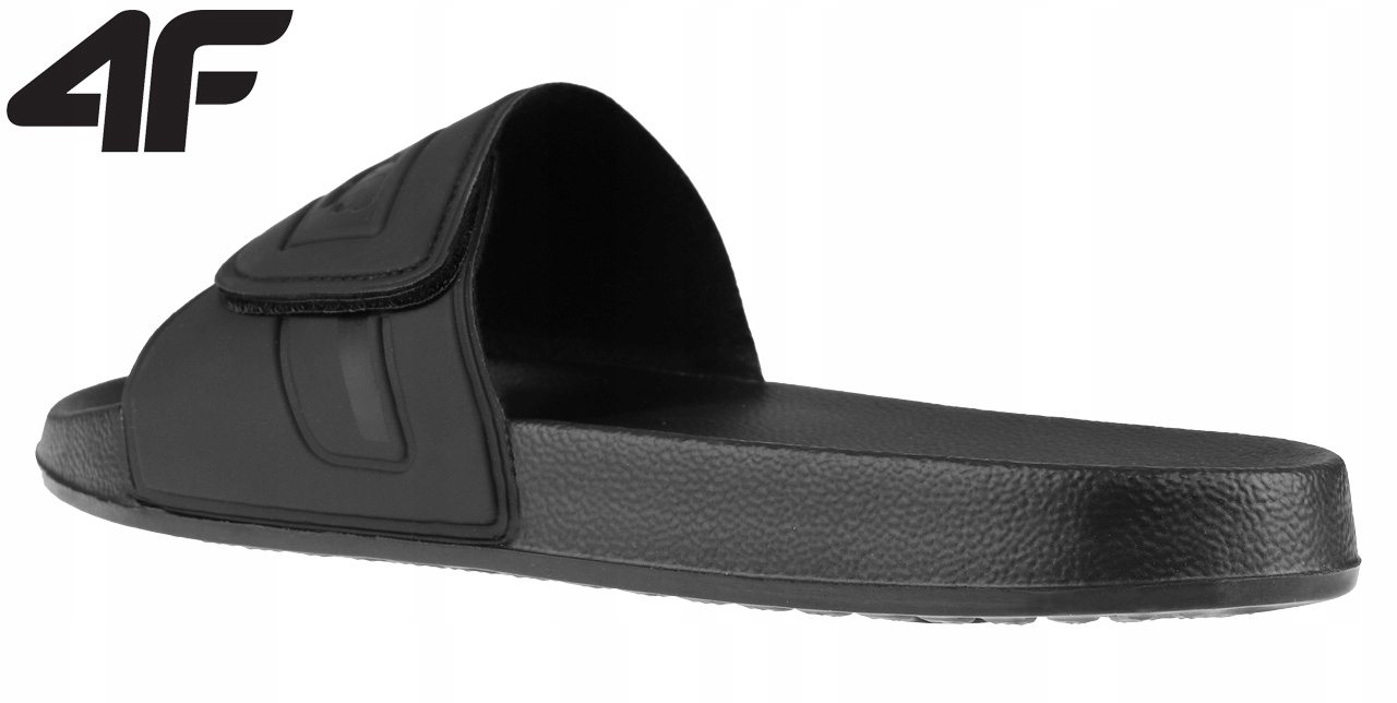 KLAPKI MĘSKIE BASENOWE 4F M091 SPORTOWE PO DOMU PLAŻA REGULACJA NA RZEP 43 Fason klapki