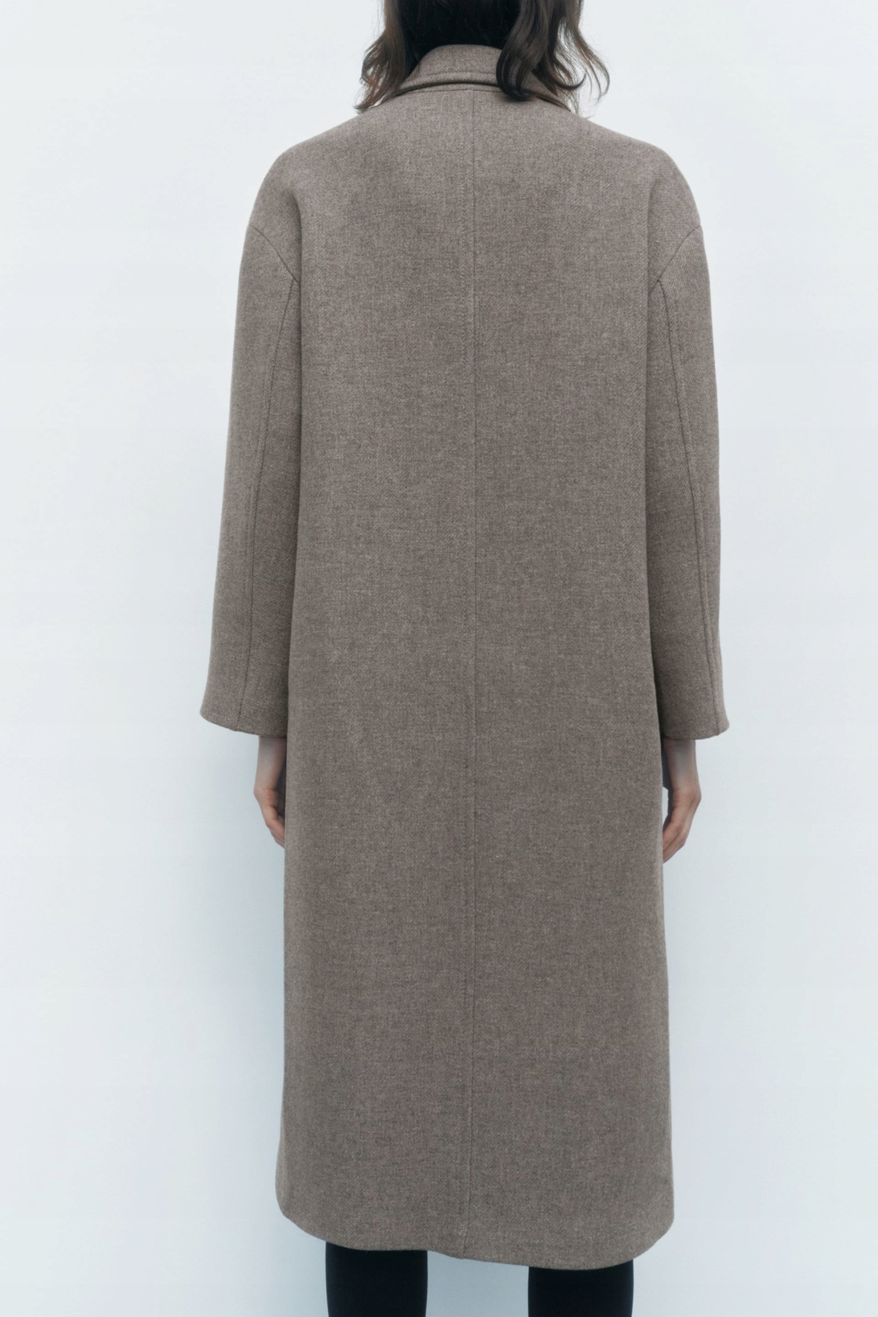 bon ZARA płaszcz damski szary oversize bez kaptura 8510/757 rozmiar M