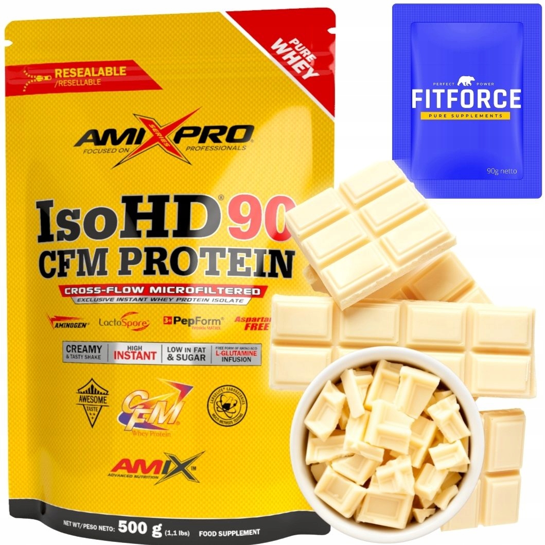 Proteinový Izolát Protein Bílá Čokoláda Keto bez cukru IsoHD