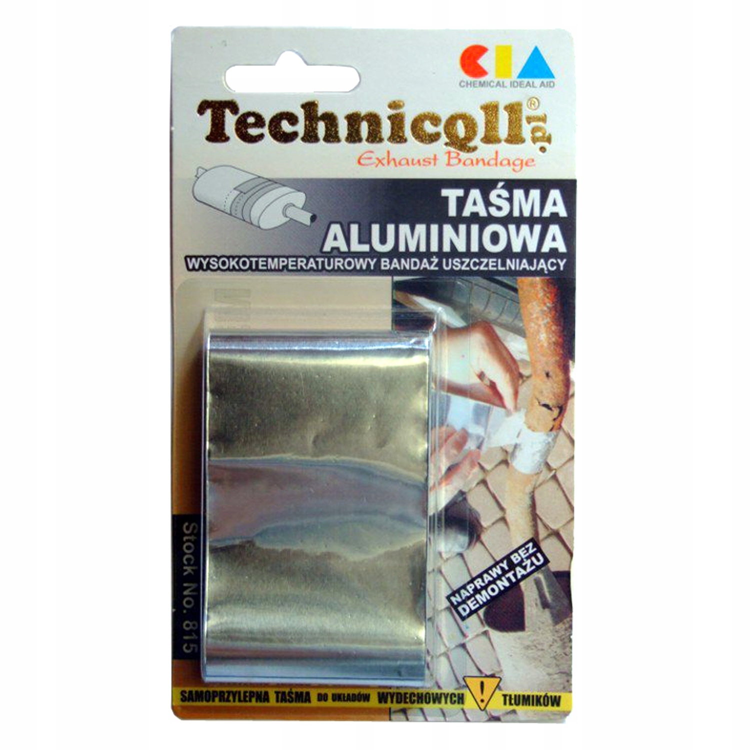 Taśma aluminiowa Technicqll do uszczelniania układów wydechowych 1,2m