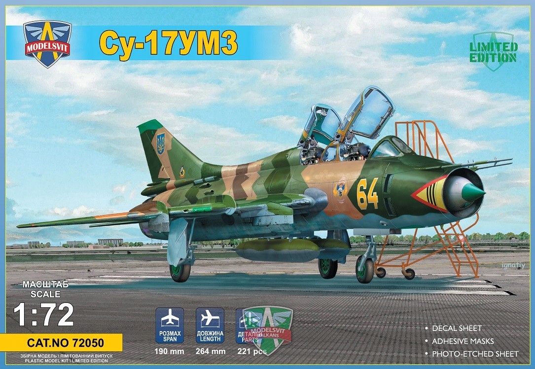 Su-17UM3 pokročilý Seat trenažér ModelSvit 72050 v měřítku 1/72