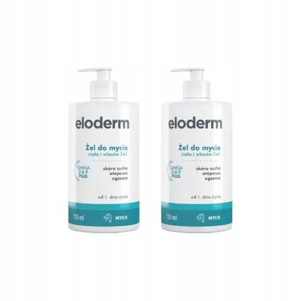 Eloderm Żel Do Mycia Ciała I Włosów 750 ML