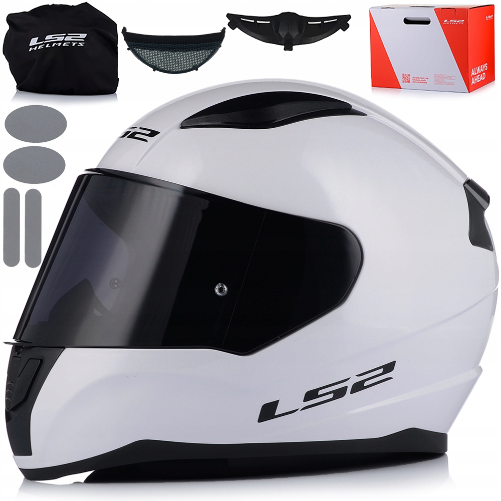 Motocyklová Prilba LS2 FF353 Rapid II Biely Lesk Ece 22.06 Tmavé Sklo