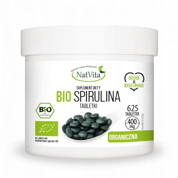 

Spirulina Bio 625 tabletek 400mg NatVita