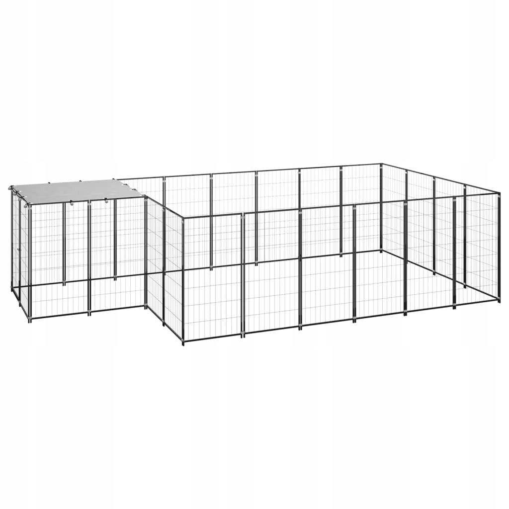 Levně Psí kotec, stříbrný, 8,47 m², ocelový